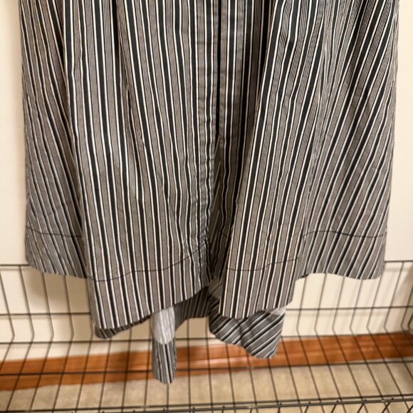 NWT By Anthropologie Black & White Stripe Square-Neck Asymmetric Romper Dress S - Picture 11 of 16